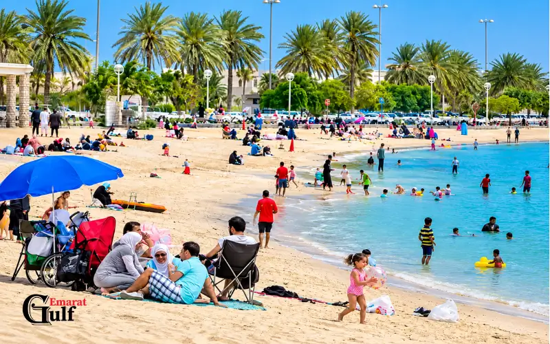 Swimming at Mamzar Beach Park
