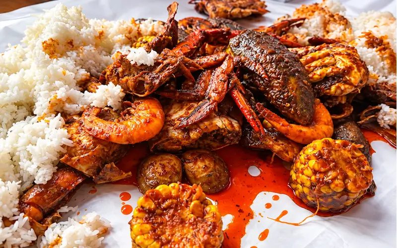 Cajun Shrimp at Dampa Seafood Grill Dubai