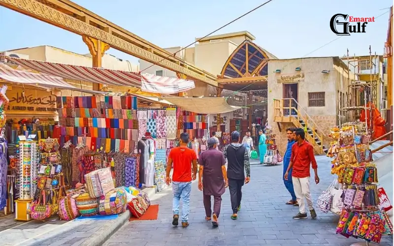 textile souk at Dubai Old Village