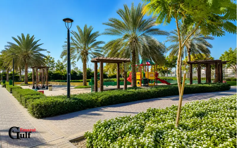 Beautiful Landscaping and Green Spaces in Al Quoz Pond Park