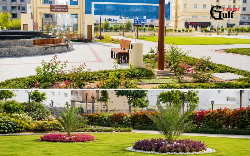 Landscaped Green Areas of Muwaileh Park
