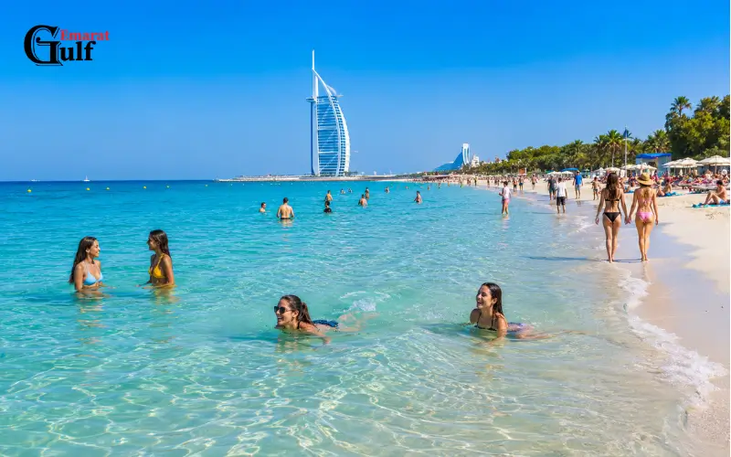 Swimming at Secret Beach Dubai