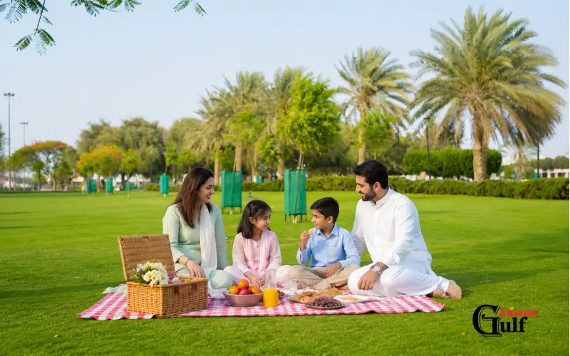 Family picnics in Al Quoz Pond Park
