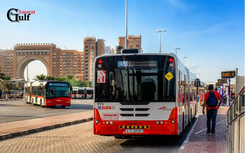 Bus route in Dubai